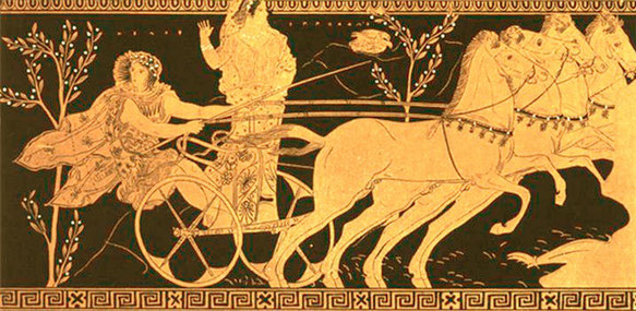 Pelope sul suo carro, illustrazione