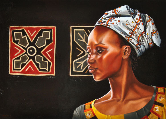 peinture-hyperrealisme-art-portrait-femme-beaute-afrique-sylvie-roussel-meric-artiste