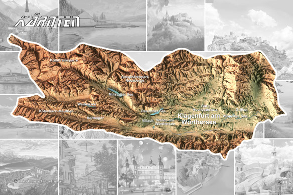 Kreative Landkarte von Europa auf der auch Kühlschrankmagneten haften.