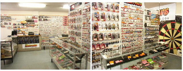 ダーツ用品・ダーツグッズショップ店内の画像