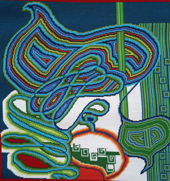 JOUBARBE, Plante 03 - Tapisserie - 70 x 70