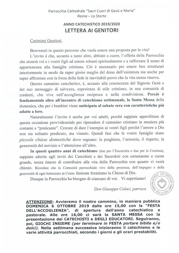 Invito Catechismo Cresima