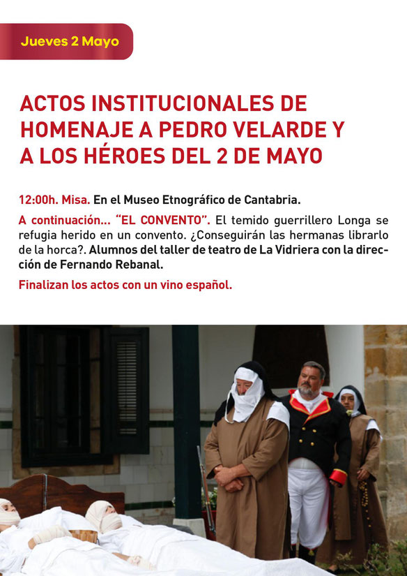 Programa actividades Fiesta Homenaje a Pedro Velarde en Camargo