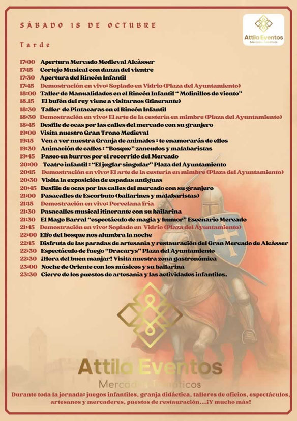 Programa del Mercado Renacentista de Alcasser