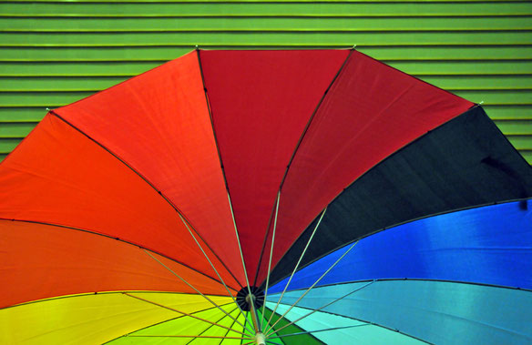 Regenbogen, Regenschirm, rainbow, umbrella