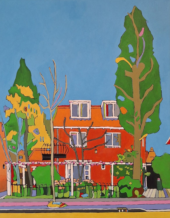 mijn eigen huis  acryl 40x50 cm