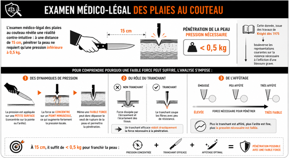 Examen médico-légal des plaies au couteau