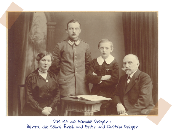 Historisches Foto von Familie Gustav Dreyer