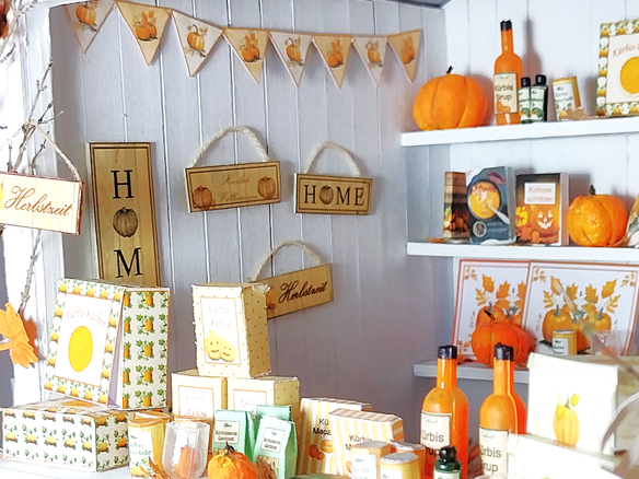 Miniatur Herbst-Marktstand