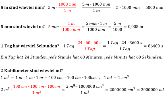 Grundlagen Mathematik - Einheiten umrechnen
