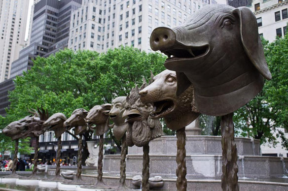 les 12 signes chinois - ville de New York - 2011 par l'artiste Weiwei 