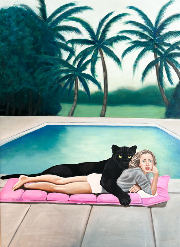 Caribbean Pool, oil & canvas, 95 x 135 cm, 2026
