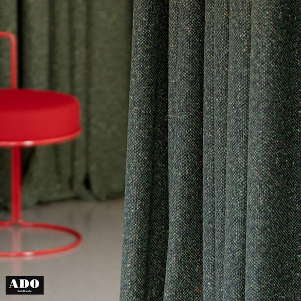 Schallschutz Vorhang aus ADO Tweed bei Lamellen Junker Gardinengeschaeft Langenselbold-Hanau