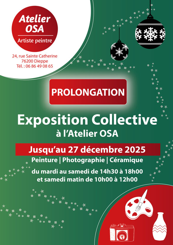 Exposition collective à l'atelier OSA à Dieppe