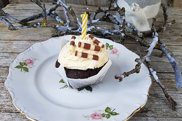 Kakao Cupcakes mit Sauerrahm