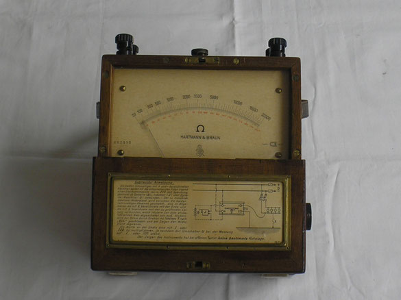 Ohmmeter nach Bruger von Hartmann & Braun Frankfurt von 1919