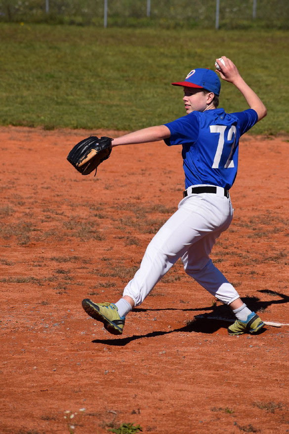 Er hat schon einige Jahre Erfahrung auf dieser Position: Pitcher Philipp Schüßler. - Foto: Ralf Plinninger
