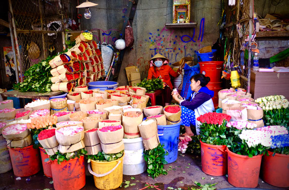Blumenmarkt in Saigon