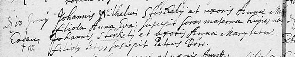 Baptism Johann Peter 1717