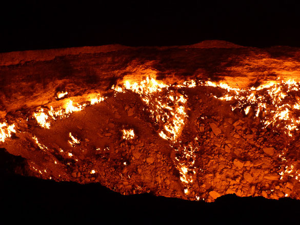 Fire-Crater by Night - Darwaza - Turkmenistan