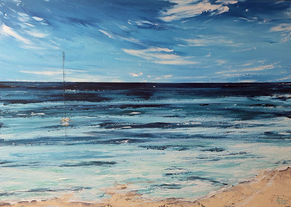 tableau-ocean-bleu-beige-peinture-marine-paysage-plage-voilier-decoration-marine-chambre-salon-idee-artiste-peintre-audrey-chal-royan