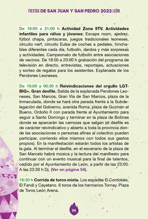 Fiestas de San Juan y San Pedro en LEON