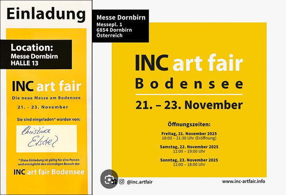 Bilder-Ausstellung 2025, Christina Etschel, November - INC art fair Bodensee 2025 - Kunstmesse in Dornbirn in Österreich