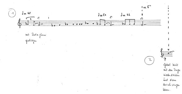 Klaus Ager: Silences VII, Beginn (Manuskript)