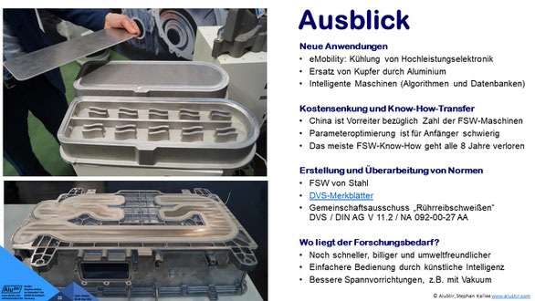 AUSBLICK: Neue FSW-Anwendungen, Kostensenkung und Know-How-Transfer sowie Erstellung und Überarbeitung von Normen
