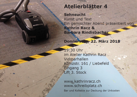 Flyer zum Anlass Atelierblätter IV