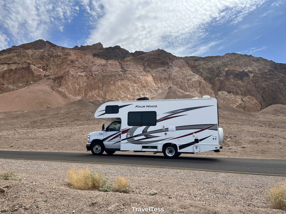 Camper door  Death Valley