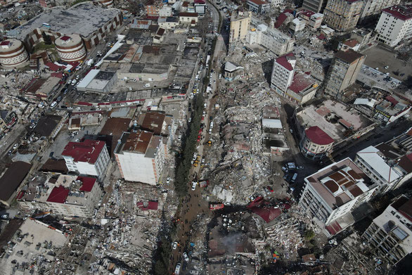De ravage in de Turkse stad Kahramanmaras is niet te overzien. Foto Reuters