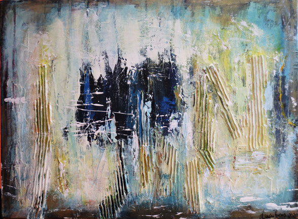 " Winterwald " ,mixed media , 60x80 cm BNr. 323