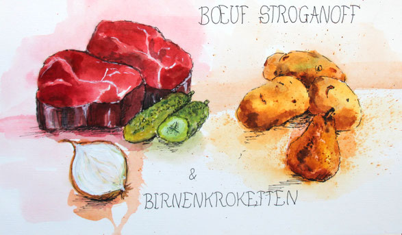 Menukarte zu einem besonderen Dinner 21 x 30  