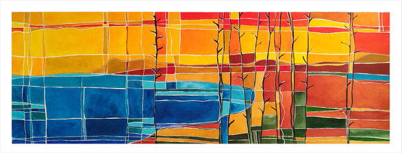 Paisaje del Cabo. 30x70? Acrílico/ pape