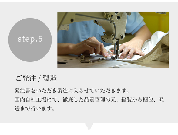 ホテル用布団カバーの製造