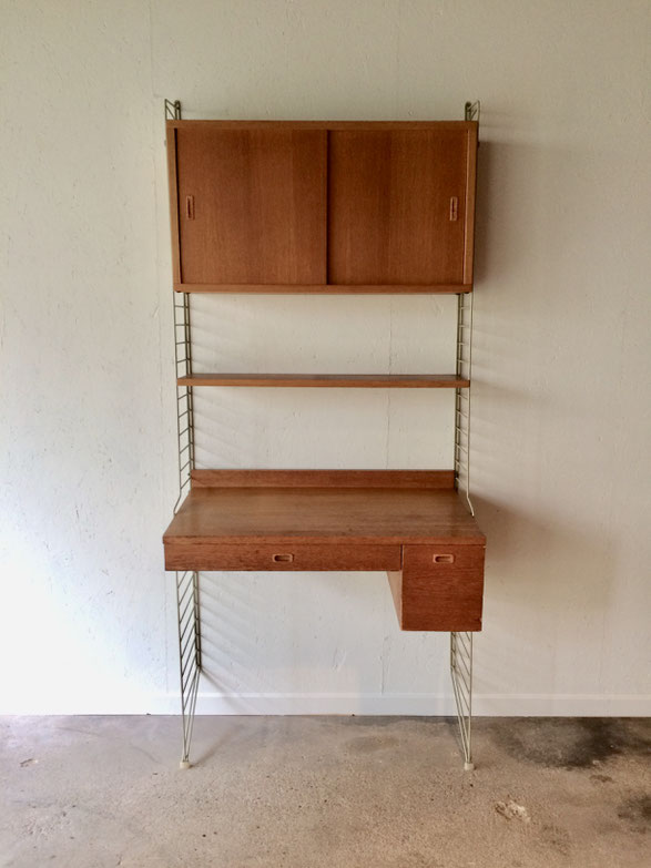 Joli, étagère String, String shelf, String furniture, étagère suspendue, étagère vintage, bureau vintage