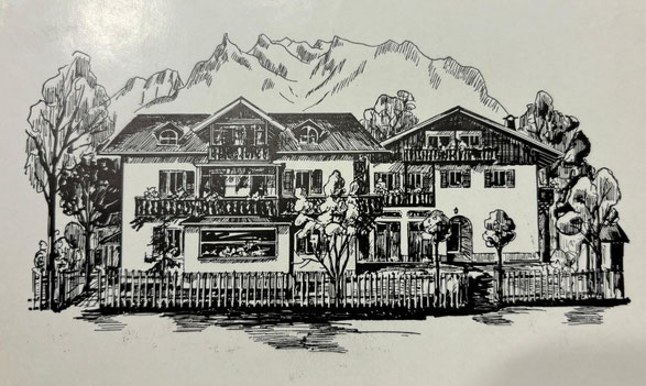 Pension Mittenwald Außenansicht früher