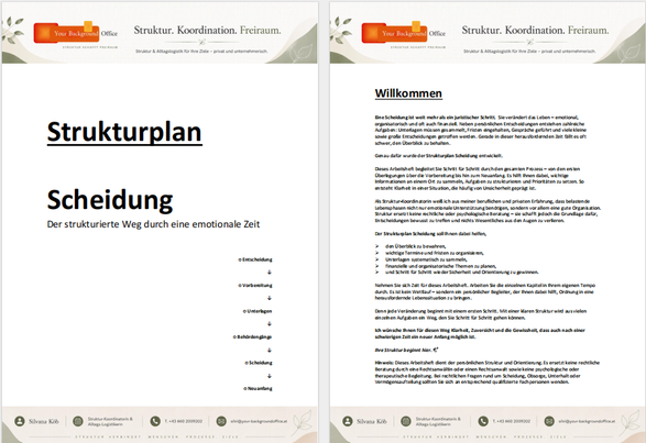 Strukturplan Scheidung – digitaler Leitfaden für die Vorbereitung einer Scheidung