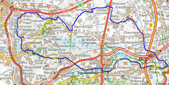 Cyclo de Bailleval - Parcours de 60 km le 17 août 2025