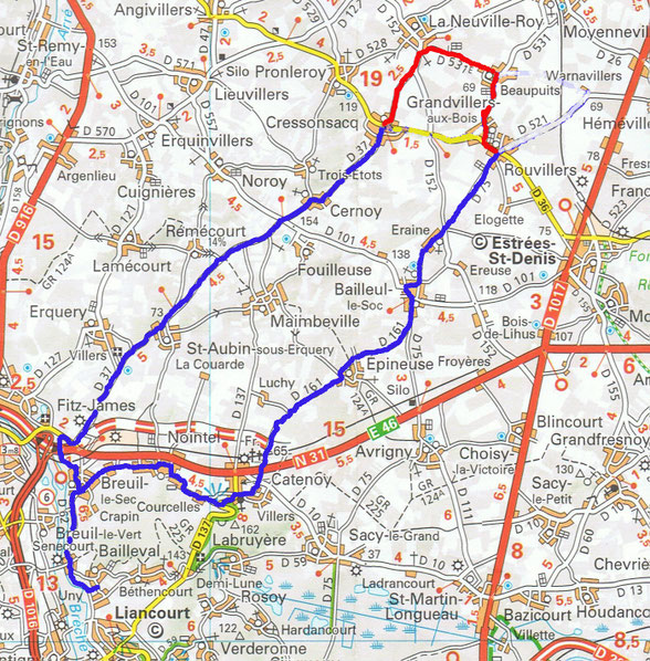 Cyclo de Bailleval - Parcours de 50 km le 26 avril 2026