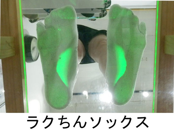 ラクちんソックス着用時の足圧分布