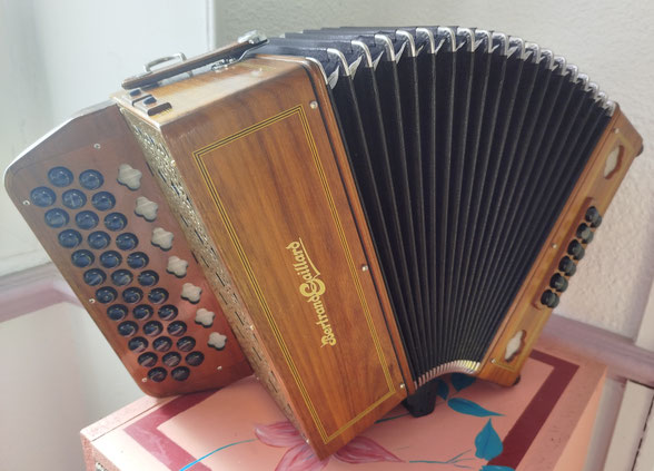Accordeon diatonique d'occasion bertrand gaillard saphir 3rangs 12basses 