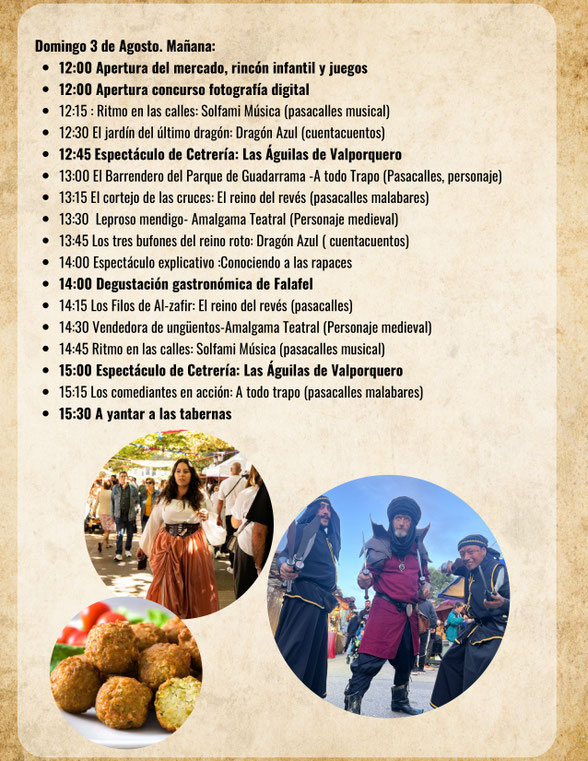 Programa del Mercado Medieval de Guadarrama