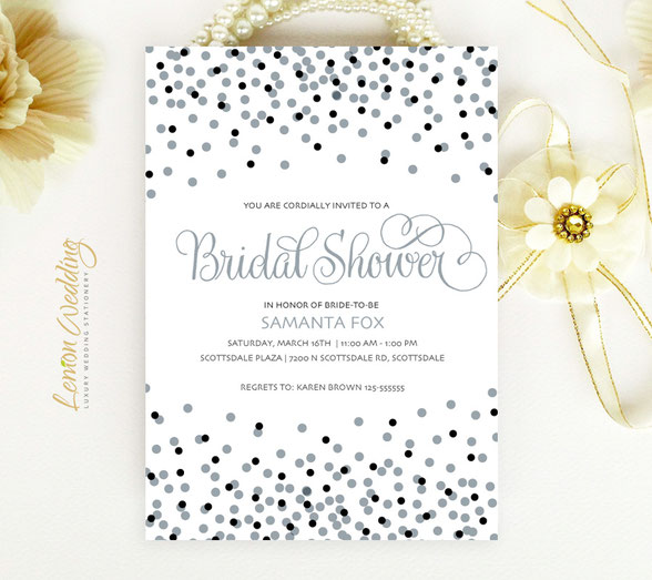 Cheap Bridal Shower Invitations LemonWedding