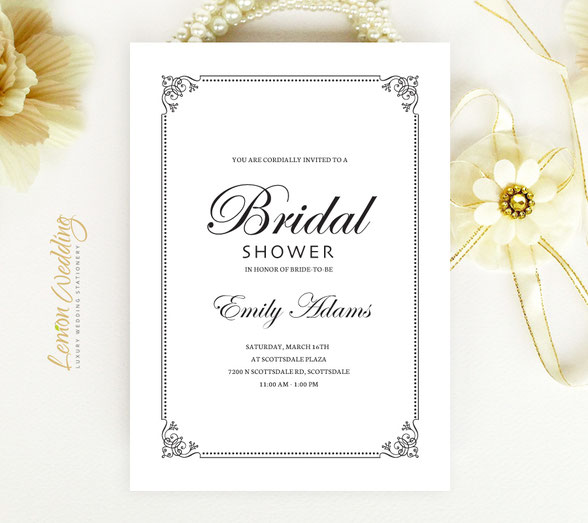 Cheap Bridal Shower Invitations LemonWedding