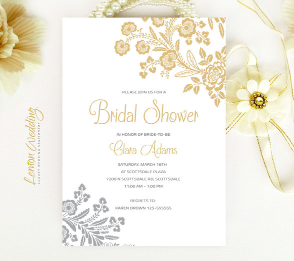 Cheap Bridal Shower Invitations LemonWedding