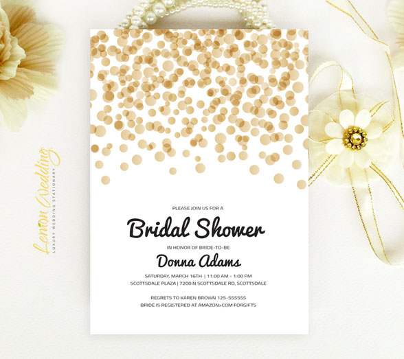 Cheap Bridal Shower Invitations LemonWedding