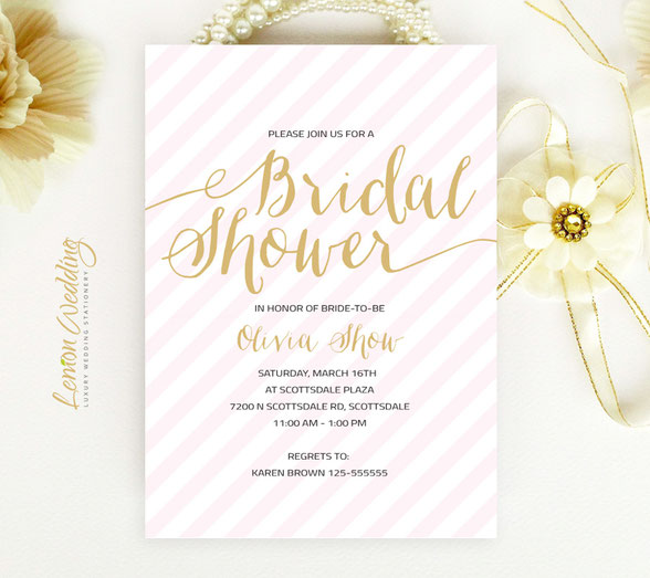 Cheap Bridal Shower Invitations LemonWedding