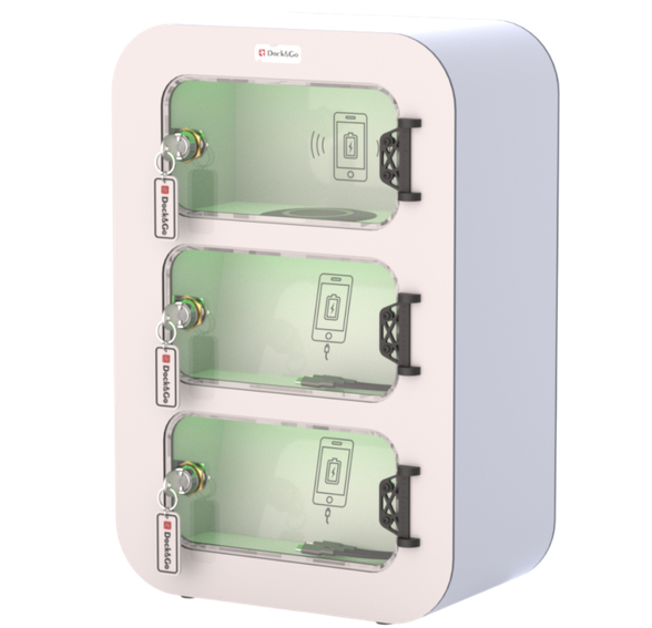 Dock&Go UP Handyladestation – 3 abschließbare Ladefächer